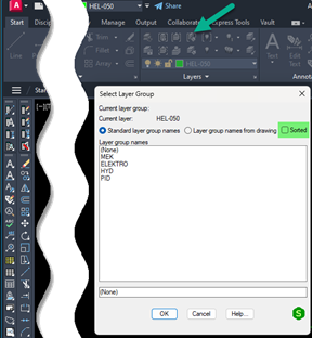 Layer group Sovelia AutoCAD