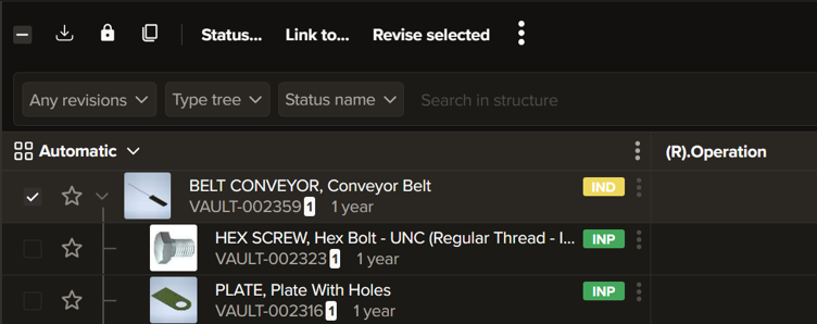 Quick access buttons Sovelia Core PLM 26.0