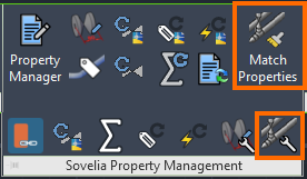 Match Pipe Properties Ribbon menu Sovelia Plant 2025