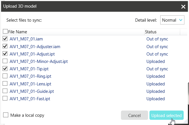 CAD Add-in Export Options