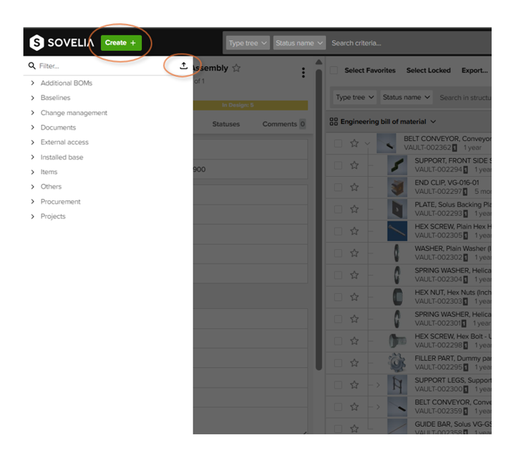File creation in Sovelia Core 25.2